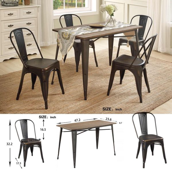 us stock u_style 5-piece metal dining set with solid wood sl000024daa
us stock u_style 5-piece metal dining set with solid wood sl000024daa