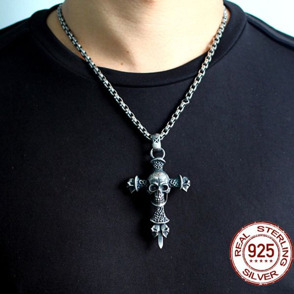 real 100% 925 sterling silver pendant high detail cross skull mens biker hiphop rock punk handmade pendant jewelry ship
real 100% 925 sterling silver pendant high detail cross skull mens biker hiphop rock punk handmade pendant jewelry ship