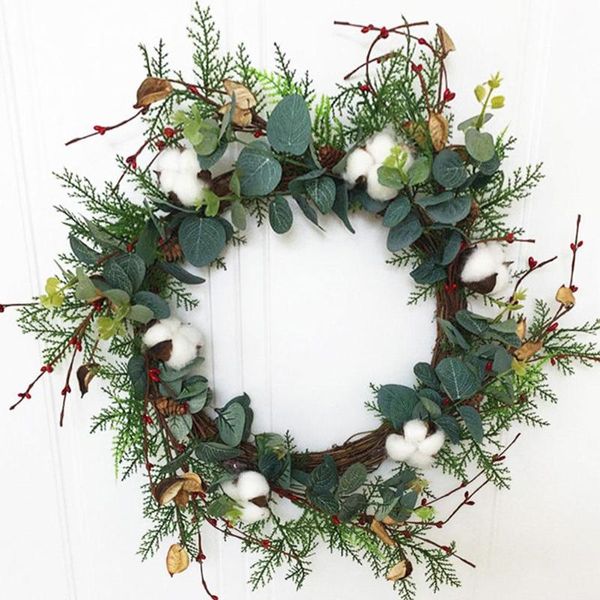 artificial green leaf wreath eucalyptus cotton wreath festival celebration front door wall fireplace laurel hanger home decor
artificial green leaf wreath eucalyptus cotton wreath festival celebration front door wall fireplace laurel hanger home decor