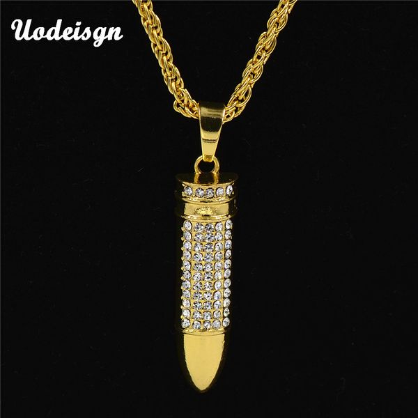 uodesign necklace men gold crystal bullet pendant rock perfume alloy fashion hiphop link chain long chain necklaces, Silver
uodesign necklace men gold crystal bullet pendant rock perfume alloy fashion hiphop link chain long chain necklaces, Silver