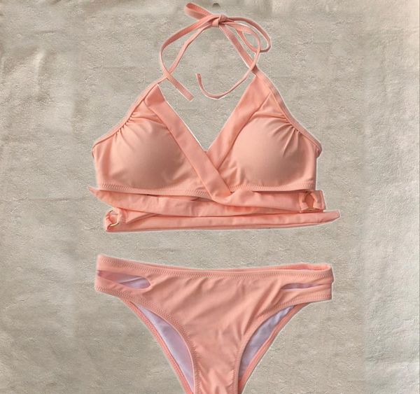 black/pink bikini set women bandage swimwear halter swimsuit push up bathing suit brazilian beachwear cross003, White;black
black/pink bikini set women bandage swimwear halter swimsuit push up bathing suit brazilian beachwear cross003, White;black