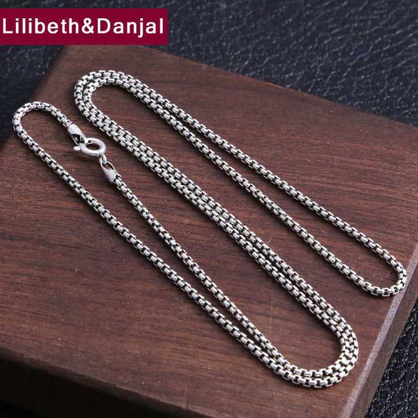 2mm wide box necklace pendant pure 925 sterling silver men women chain statement necklace jewelry cadena plata 925 para mujer n1 
2mm wide box necklace pendant pure 925 sterling silver men women chain statement necklace jewelry cadena plata 925 para mujer n1