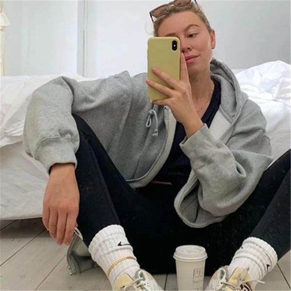 2020 grey oversize hoodies women casual loose long hoodie sweatshirts women large size zipper autumn jacket fashion hooded top, Black
2020 grey oversize hoodies women casual loose long hoodie sweatshirts women large size zipper autumn jacket fashion hooded top, Black