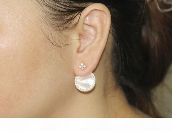 luxury pure 925 sterling silver zircon stone mother of pearl earrings designer 18k gold plated women designer party jewelry, Golden;silver
luxury pure 925 sterling silver zircon stone mother of pearl earrings designer 18k gold plated women designer party jewelry, Golden;silver