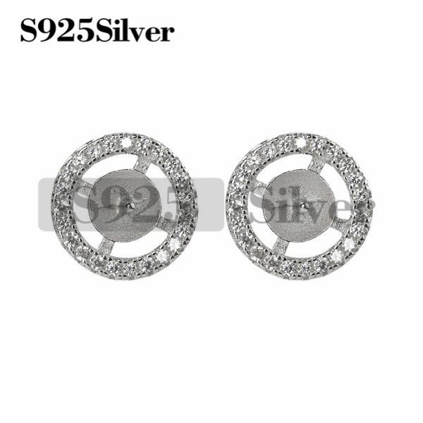 circle round cubic zirconia stud earring pearl mounts 925 sterling silver diy jewelry making 5 pairs, Slivery;crystal
circle round cubic zirconia stud earring pearl mounts 925 sterling silver diy jewelry making 5 pairs, Slivery;crystal