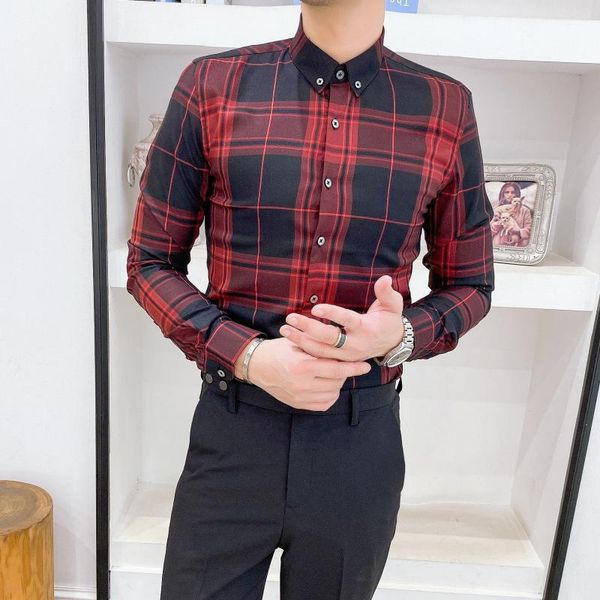 2020 autumn men shirts long sleeve plaid shirt british style formal business clothes camisa masculina chemise homme, White;black
2020 autumn men shirts long sleeve plaid shirt british style formal business clothes camisa masculina chemise homme, White;black