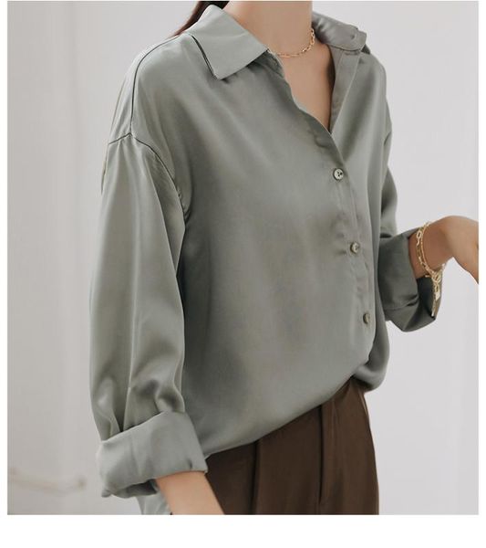 summer autumn loose female blouses vintage long sleeve single-breasted shirts for women 2020 satin 9152, White
summer autumn loose female blouses vintage long sleeve single-breasted shirts for women 2020 satin 9152, White