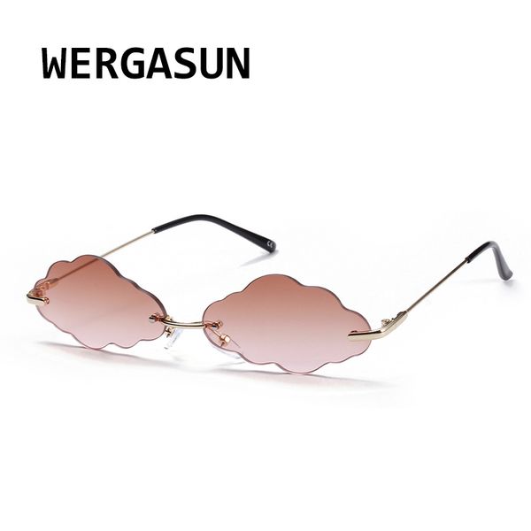 wergasun 2020 rimless sunglasses women cloud form vintage sunglasses brand designer men retro gradient glasses uv400, White;black
wergasun 2020 rimless sunglasses women cloud form vintage sunglasses brand designer men retro gradient glasses uv400, White;black