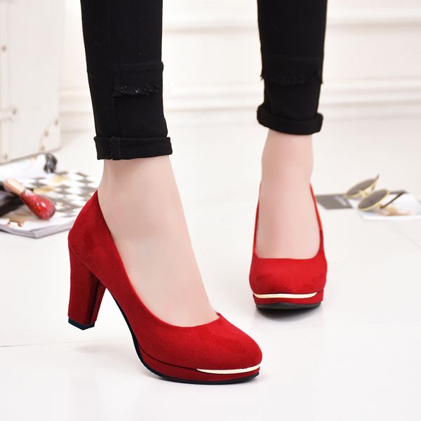 2020 new round toe thick heel women's single shoes waterproof platform suede high heels super high women's shoes, Black
2020 new round toe thick heel women's single shoes waterproof platform suede high heels super high women's shoes, Black