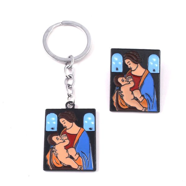 leonardo da vinci metal keychain the madonna painting mothers mother feeding key chain for men car women bag accessories, Silver
leonardo da vinci metal keychain the madonna painting mothers mother feeding key chain for men car women bag accessories, Silver
