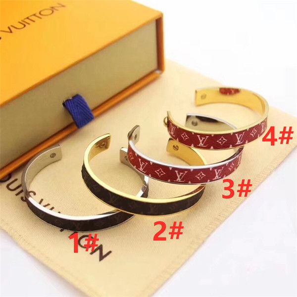 4 colors luxurious open bracelet jewelry lvcarved bracelets for women men decorative pattern wristband with box 61, Black
4 colors luxurious open bracelet jewelry lvcarved bracelets for women men decorative pattern wristband with box 61, Black