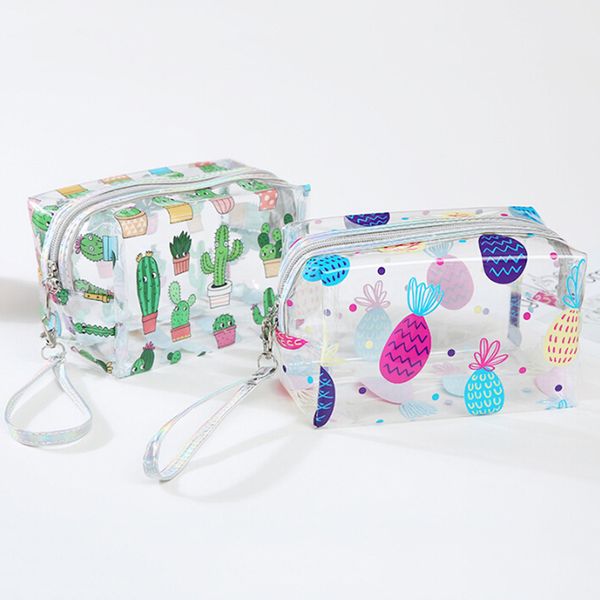 female pvc cosmetic bag cactus pineapple makeup storage pouch women travel clear toiletry cosmetic bag beach wash organizer
female pvc cosmetic bag cactus pineapple makeup storage pouch women travel clear toiletry cosmetic bag beach wash organizer