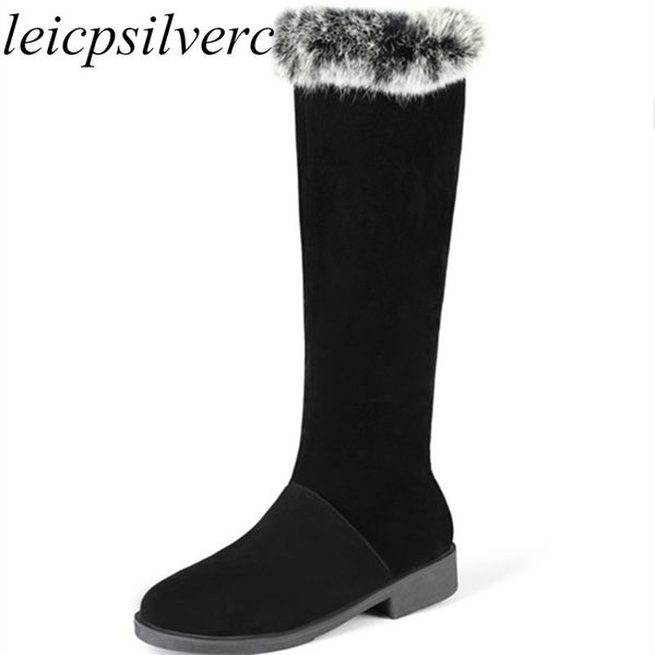 boots women autumn winter med heel warm round toe flock knee high zip real hair 2021 fashion beige big size34-48, Black
boots women autumn winter med heel warm round toe flock knee high zip real hair 2021 fashion beige big size34-48, Black