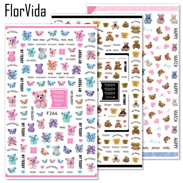 florvida f261-304 nail art stickers cotton teddy bear tips flower pattern decal design for nails with glue nail decorations, Black
florvida f261-304 nail art stickers cotton teddy bear tips flower pattern decal design for nails with glue nail decorations, Black