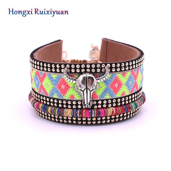 vintage bracelet jewelry leather alloy bull head crystal bracelet & bangles bohemian women's leather activity knot gift, Black
vintage bracelet jewelry leather alloy bull head crystal bracelet & bangles bohemian women's leather activity knot gift, Black