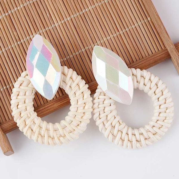 aensoa unique ab color resin wooden vine braid round earrings weave rattan braid drop earrings for women handmade summer jewelry, Silver
aensoa unique ab color resin wooden vine braid round earrings weave rattan braid drop earrings for women handmade summer jewelry, Silver