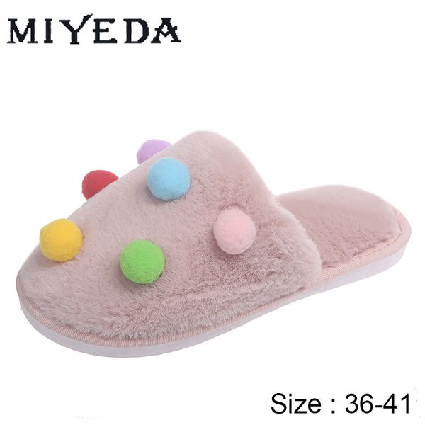 korean house slippers colorful fur ball slippers autumn/winter lovely nordic style wear-resistant fashion, Black
korean house slippers colorful fur ball slippers autumn/winter lovely nordic style wear-resistant fashion, Black