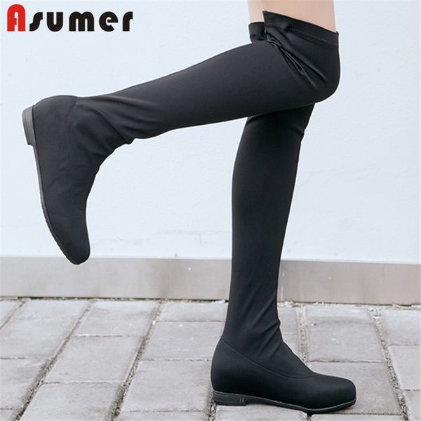 asumer 2020 new arrival stretch fabric women boots flat over the knee boots black fashion spring autumn thigh high
asumer 2020 new arrival stretch fabric women boots flat over the knee boots black fashion spring autumn thigh high