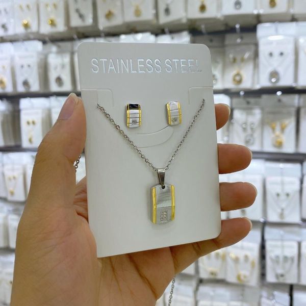 stainless steel jewelry sets for women necklace earrings geometric necklace set of earrings for women jewellery, Silver
stainless steel jewelry sets for women necklace earrings geometric necklace set of earrings for women jewellery, Silver