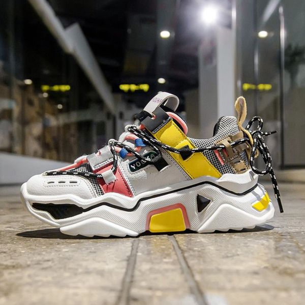 women platform chunky sneakers 5cm high lace-up casual vulcanize shoes luxury designer old dad female fashion sneakers lj200812, Black
women platform chunky sneakers 5cm high lace-up casual vulcanize shoes luxury designer old dad female fashion sneakers lj200812, Black
