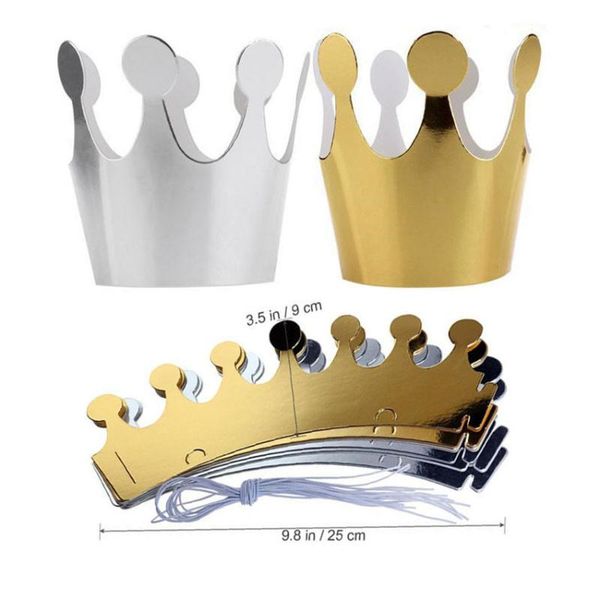 party hats 10pcs/set kids birthday cap gold/sliver paper children princess crown festive event decoration supplies
party hats 10pcs/set kids birthday cap gold/sliver paper children princess crown festive event decoration supplies