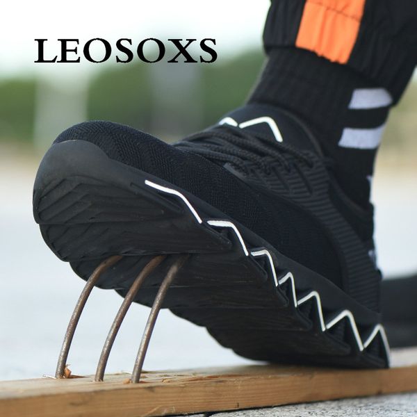 leosoxs men puncture proof safety shoes sneakers men's steel toe protective anti smashing breathable work wear-resisting shoes, Black
leosoxs men puncture proof safety shoes sneakers men's steel toe protective anti smashing breathable work wear-resisting shoes, Black