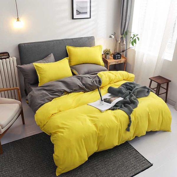 bedding sets .wensd drop arrival fashion pure color bed linen ash cotton set winter bedsheets duvet cover
