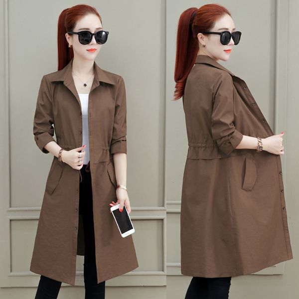 women's trench coats coat mid-length korean-style spring and autumn 2021 style thin versatile, Tan;black
women's trench coats coat mid-length korean-style spring and autumn 2021 style thin versatile, Tan;black