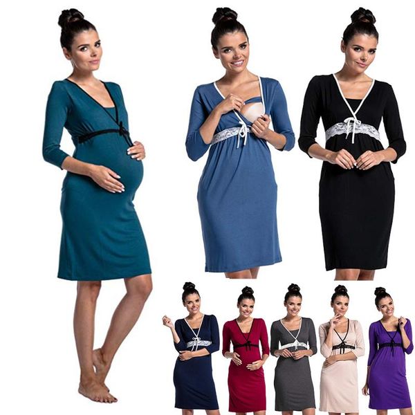 lace stitching summer dress for pregnant women maternity elegant dresses pregnancy women a word maxi dress for p shoot, White
lace stitching summer dress for pregnant women maternity elegant dresses pregnancy women a word maxi dress for p shoot, White