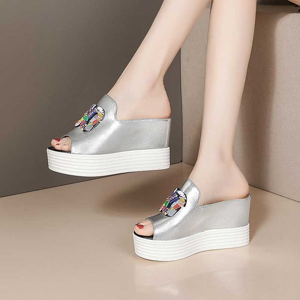 women slipper's 2020 ladies summer slippers shoes women wedges heels fashion summer genuine leather shoes platform, Black
women slipper's 2020 ladies summer slippers shoes women wedges heels fashion summer genuine leather shoes platform, Black