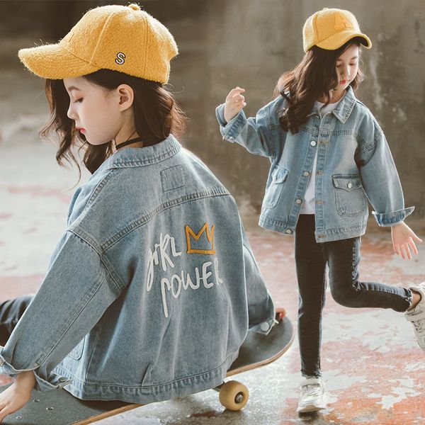 girls denim jacket 4-13 years old kids denim coat spring and autumn embroidered letters jacket girl coats kids fashion casual, Blue;gray
girls denim jacket 4-13 years old kids denim coat spring and autumn embroidered letters jacket girl coats kids fashion casual, Blue;gray