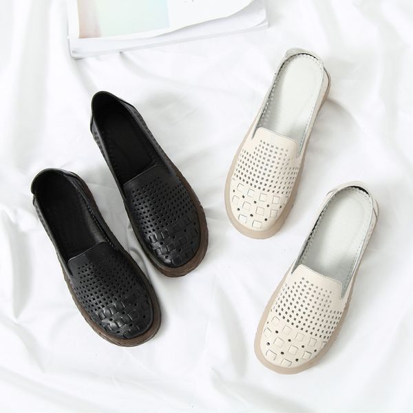 tilocow women genuine leather casual flats ladies breathable hollow out shoes woman slip on rome loafers female spring/autumn, Black
tilocow women genuine leather casual flats ladies breathable hollow out shoes woman slip on rome loafers female spring/autumn, Black