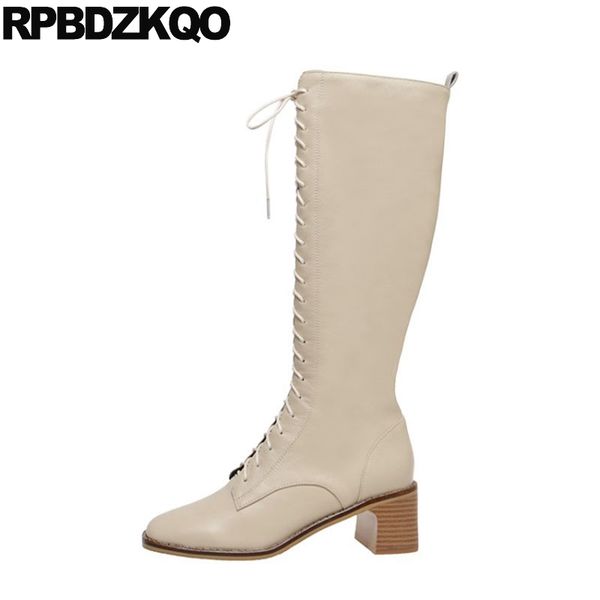 square toe chunky boots lace up winter size 34 beige autumn designer shoes women luxury 2020 tall long knee heel, Black
square toe chunky boots lace up winter size 34 beige autumn designer shoes women luxury 2020 tall long knee heel, Black