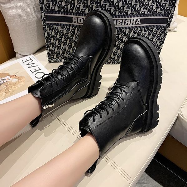 black solid leather ankle boots for women autumn winter shoes woman boots female lace up platform motorcycle plus size
black solid leather ankle boots for women autumn winter shoes woman boots female lace up platform motorcycle plus size