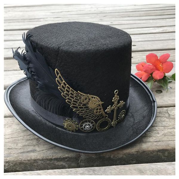 men women steampunk hat with metal gear dance party hat magic size 57cm steampunk, Blue;gray
men women steampunk hat with metal gear dance party hat magic size 57cm steampunk, Blue;gray