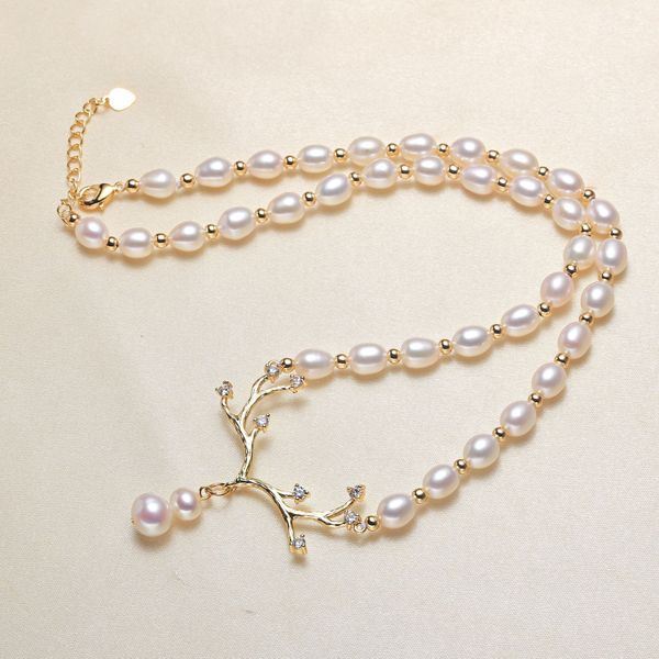 factory direct selling natural freshwater pearl antler necklace meter shaped pearl necklace creative new handmade jewelry, White
factory direct selling natural freshwater pearl antler necklace meter shaped pearl necklace creative new handmade jewelry, White