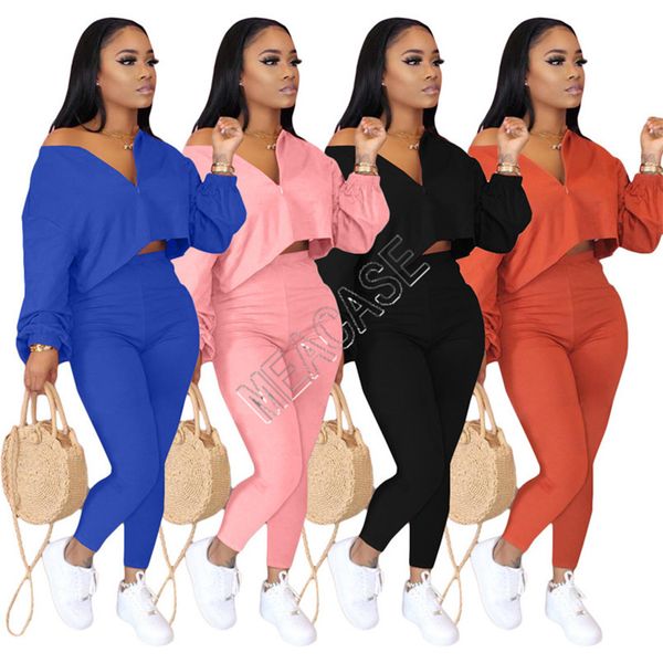 designers women trasksuit designer two pieces outfits off shoulder long sleeves t shirt crop pants leggings autumn sportswear d9109, White
designers women trasksuit designer two pieces outfits off shoulder long sleeves t shirt crop pants leggings autumn sportswear d9109, White