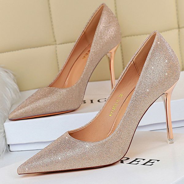 dress shoes 2021 fall women 9.5cm high heels fashion pumps pink bling sequin elegant lady stripper escarpins female prom wedding, Black
dress shoes 2021 fall women 9.5cm high heels fashion pumps pink bling sequin elegant lady stripper escarpins female prom wedding, Black
