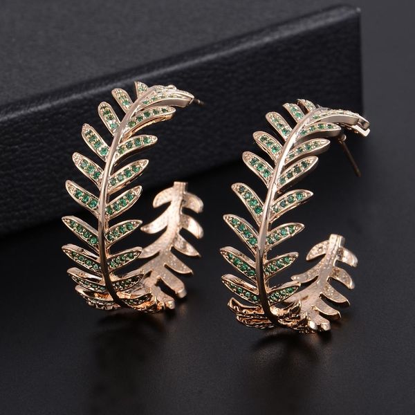 larrauri luxury cubic zircon leaf hoop earrings for women wedding fashion jewelry trendy party statement big hoop earring 2019, Golden;silver
larrauri luxury cubic zircon leaf hoop earrings for women wedding fashion jewelry trendy party statement big hoop earring 2019, Golden;silver