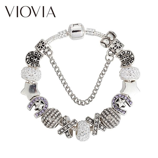 viovia vintage jewelry silver color chain charms bracelets & bangles rhinestone beads bracelets for women diy christmas b17120, Red;blue
viovia vintage jewelry silver color chain charms bracelets & bangles rhinestone beads bracelets for women diy christmas b17120, Red;blue