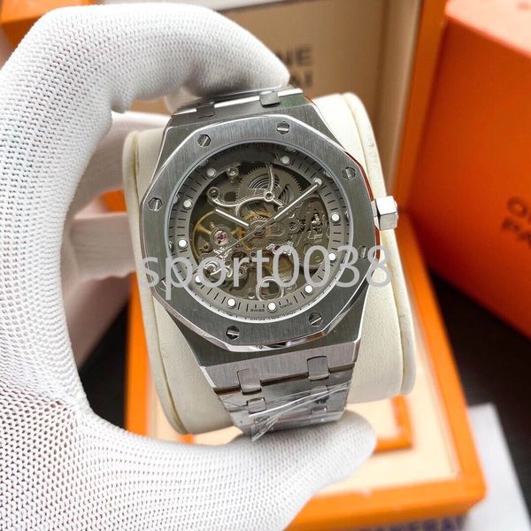 royal oak series exquisite men's watch, strong blast hollow design. using automatic mechanical movement, grade 316 steel case strap, Slivery;brown
royal oak series exquisite men's watch, strong blast hollow design. using automatic mechanical movement, grade 316 steel case strap, Slivery;brown