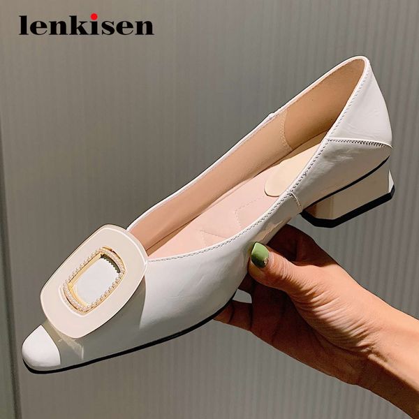 lenkisen gladiator full grain leather all-match small square toe thick low heel slip on office lady daily wear women pumps l22, Black
lenkisen gladiator full grain leather all-match small square toe thick low heel slip on office lady daily wear women pumps l22, Black