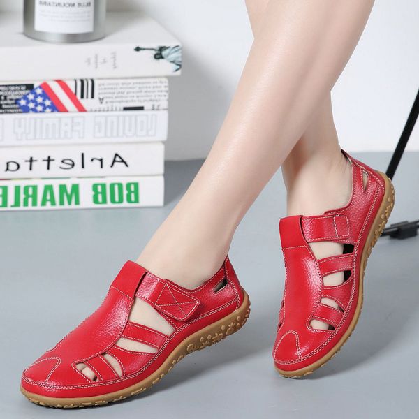 hook loop sandals woman flats fashion summer women sewing comfortable cut-outs breathable round toe plus size solid ladies shoes, Black
hook loop sandals woman flats fashion summer women sewing comfortable cut-outs breathable round toe plus size solid ladies shoes, Black