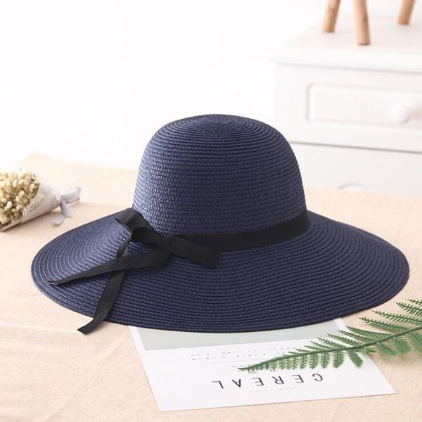 summer straw hat women big wide brim beach hat sun foldable sun block uv protection panama bone chapeu feminino, Blue;gray
summer straw hat women big wide brim beach hat sun foldable sun block uv protection panama bone chapeu feminino, Blue;gray