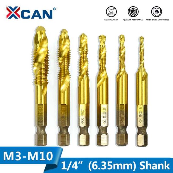 xcan m3-m10 tin coated hss metric screw tap hex 1/4" shank thread tap drill bit spiral drill
xcan m3-m10 tin coated hss metric screw tap hex 1/4" shank thread tap drill bit spiral drill