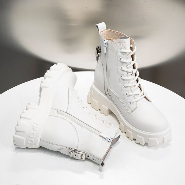 new thick-soled genuine leather women's boots fashion zipper convenient short boots autumn winter warm casual women's work, Black
new thick-soled genuine leather women's boots fashion zipper convenient short boots autumn winter warm casual women's work, Black