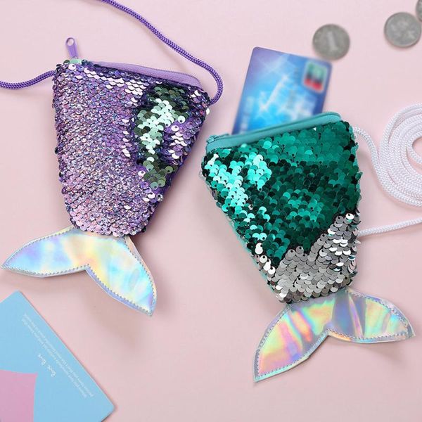 fish tail mini shoulder bag zipper gift kids sequins shoulder coin purse cross body casual polyester bag, White
fish tail mini shoulder bag zipper gift kids sequins shoulder coin purse cross body casual polyester bag, White