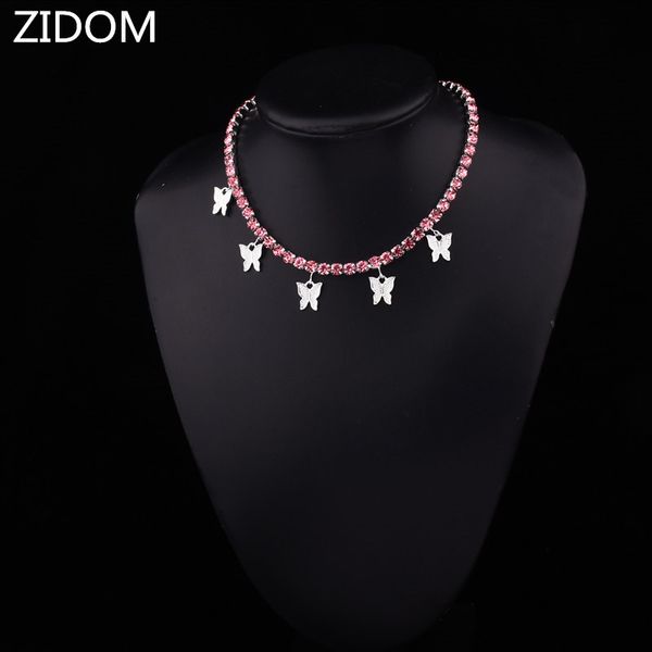 women hip hop iced out bling necklaces 4mm zircon tennis chain with butterfly pendant fashion necklace hiphop jewelry gifts, Silver
women hip hop iced out bling necklaces 4mm zircon tennis chain with butterfly pendant fashion necklace hiphop jewelry gifts, Silver