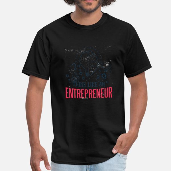 think like an entrepreneur t shirt men design tee shirt round collar clothes famous new fashion spring pictures shirt