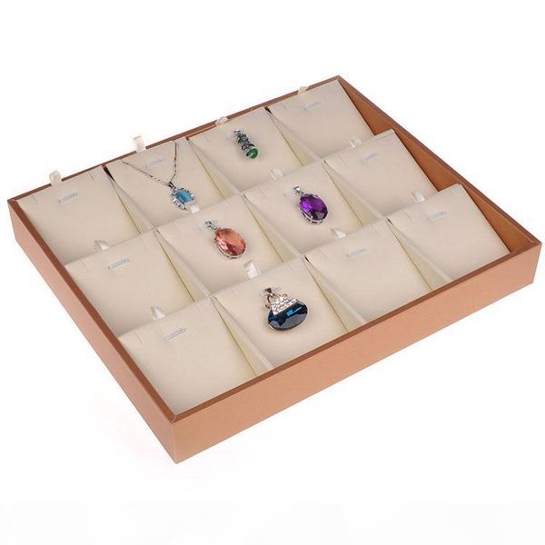высокое качество кожа pu 12 будки ожерелье tray дисплея ювелирных изделий подставка держатель лотка реквизит, Black 
высокое качество кожа pu 12 будки ожерелье tray дисплея ювелирных изделий подставка держатель лотка реквизит, Black